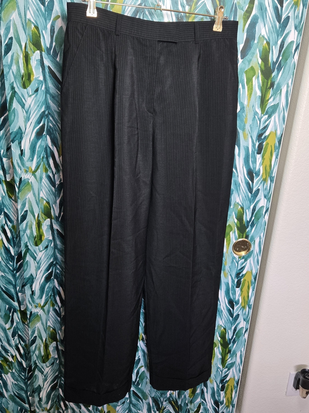 Escada Black Pinstripe Women's Trousers